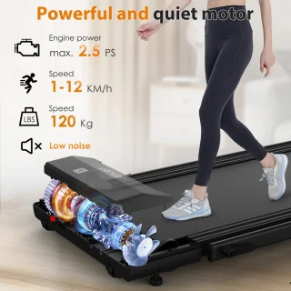 Motorloopband – Loopband – Fitnessband – Opvouwbare Loopband – Thuisfitness – Stil Motorvermogen – Compact Opvouwbaar Ontwerp - Zonder Leuningen