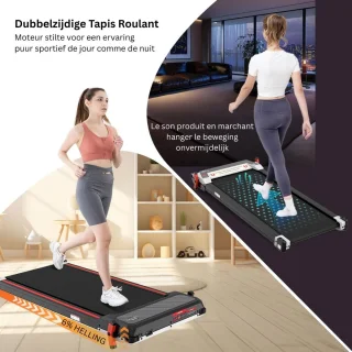 Loopband Inklapbaar - Hometrainer Elektrisch - Walking Pad Fitness - Zwart