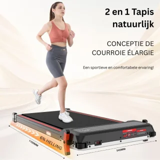 Loopband Inklapbaar - Hometrainer Elektrisch - Walking Pad Fitness - Zwart