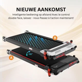 Loopband Inklapbaar - Hometrainer Elektrisch - Walking Pad Fitness - Zwart