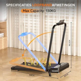 Loopband Inklapbaar - Wandelband Fitness - Treadmill