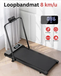 MKSS® Loopband Inklapbaar - Hometrainer Elektrisch - Walking Pad Fitness - Zwart