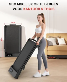 MKSS® Loopband Inklapbaar - Hometrainer Elektrisch - Walking Pad Fitness - Zwart