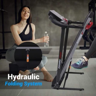 Loopband Inklapbaar - Wandelband Fitness - Treadmill - Zwart