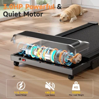 Loopband met 10% helling - Elektrische loopband - Snelheid 1-12 km/u - Motor 3,0 pk - LED-scherm - Oppervlak 40 x 97 cm - max. 120 kg