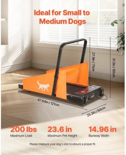 Hondenloopband – Hondenwandelaar – Hondentredmolen – Trainingsloopband – Elektrische Loopband – Geschikt Tot 100 kg – 1.5 HP Motor