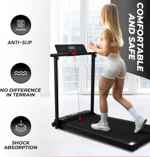 Loopband Inklapbaar - Hometrainer Elektrisch - Walking Pad Fitness - Zwart