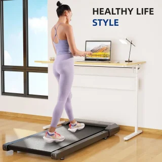 Amolass - Loopband - Wandelband - Voor thuis - Fitness - Elektrisch - 1 t/m 6km/u - Loopoppervlak 90x39cm - Voor onder Bureau