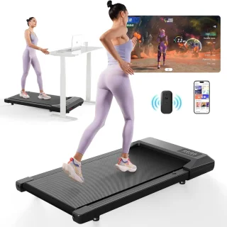 Amolass - Loopband - Wandelband - Voor thuis - Fitness - Elektrisch - 1 t/m 6km/u - Loopoppervlak 90x39cm - Voor onder Bureau
