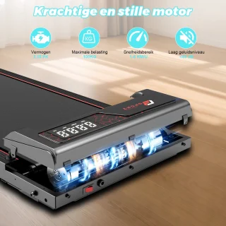 Y-RAIN Loopband - 2.25 PK Motor - met 7% Helling - 1.0-6.0km/u Snelheidsbereik - 2 in 1 Treadmill voor thuis en op kantoor - Walking Pad - met Afstandsbediening.