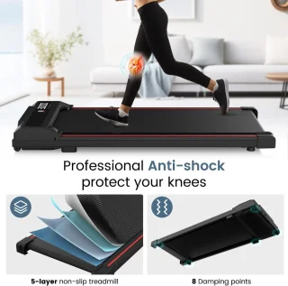 Loopband – Wandelband – Walking Pad – Treadmill – Hometrainer – Compact Loopvlak 37,5x90 cm – Bluetooth Met Afstandsbediening
