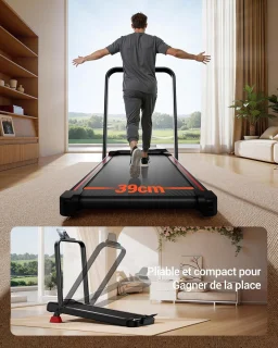 Opvouwbare loopband 15% kantelen, 6 in 1 loopband met stille motor, loopkussen maximale belasting 136KG