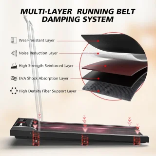 Compacte 2-in-1 Loopband voor Thuis met Hellingsfunctie en Handvaten