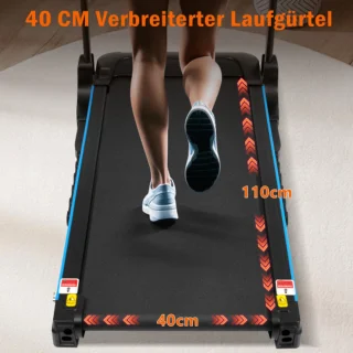 Loopband voor thuis, opvouwbaar, 14 km/u, loopbanden 3,0 pk met hartslagmeter, opvouwbare loopband met helling 6%, loopband voor thuis met LED-display en Bluetooth, maximaal draagvermogen 140 kg