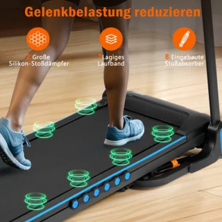 Loopband voor thuis, opvouwbaar, 14 km/u, loopbanden 3,0 pk met hartslagmeter, opvouwbare loopband met helling 6%, loopband voor thuis met LED-display en Bluetooth, maximaal draagvermogen 140 kg