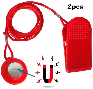Loopband Beveiligingssleutel - Universele Magnetische Veiligheidsslot - Veilig Trainen Thuis - 1 Stuk - Rood