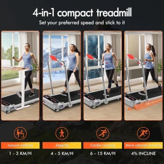 Loopband met stille motor 3,0 pk | Draagkracht 130 kg | Bluetooth-tracking | 3 hellingsniveaus