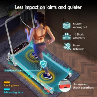 Loopband met stille motor 3,0 pk | Draagkracht 130 kg | Bluetooth-tracking | 3 hellingsniveaus
