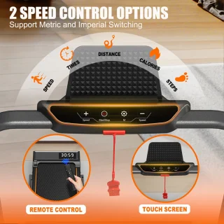 MettleMatic Loopband voor Thuis - Compact Walking Pad - 1-12 km/u, 7% Helling - 2-in-1 met Schokabsorptie & Stillewerking