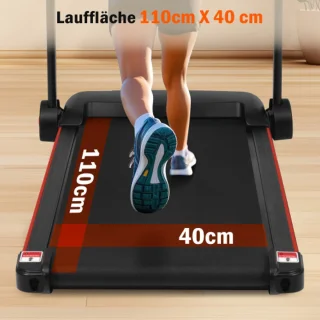 Loopband voor thuis, opvouwbare loopband met helling van 8%, stille loopbanden tot 14 km/u met groot loopoppervlak, 3,0 HP loopband voor thuis met LED-display en Bluetooth, maximaal draagvermogen 120 kg