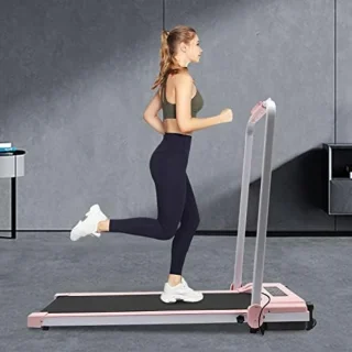 Elektrische Loopband - Inklapbaar Thuis - Fitnessapparaat - Stille Motor - LED Display -Schokdemping - Roze