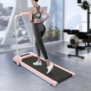 Elektrische Loopband - Inklapbaar Thuis - Fitnessapparaat - Stille Motor - LED Display -Schokdemping - Roze