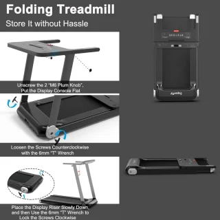 Loopband Inklapbaar - Hometrainer Elektrisch - Walking Pad Fitness - Zwart