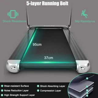 Loopband Inklapbaar - Hometrainer Elektrisch - Walking Pad Fitness - Zwart
