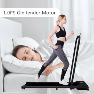 Inklapbare Loopband met Bluetooth Luidspreker en LED Display - Stille Bureauloopband voor Wandelen en Joggen - Zwarte Inklapbare Handgreep en Afstandsbediening