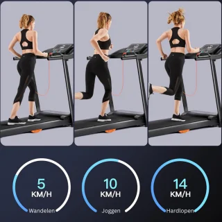 MKSS® Loopband Inklapbaar - Hometrainer Elektrisch - Walking Pad Fitness - Zwart