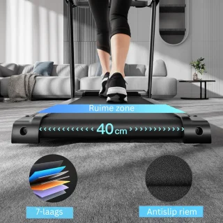 MKSS® Loopband Inklapbaar - Hometrainer Elektrisch - Walking Pad Fitness - Zwart