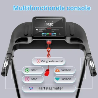 MKSS® Loopband Inklapbaar - Hometrainer Elektrisch - Walking Pad Fitness - Zwart