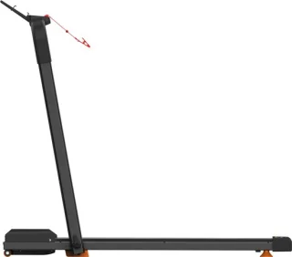 2-in-1 loopband bureauband, inklapbaar, zwart