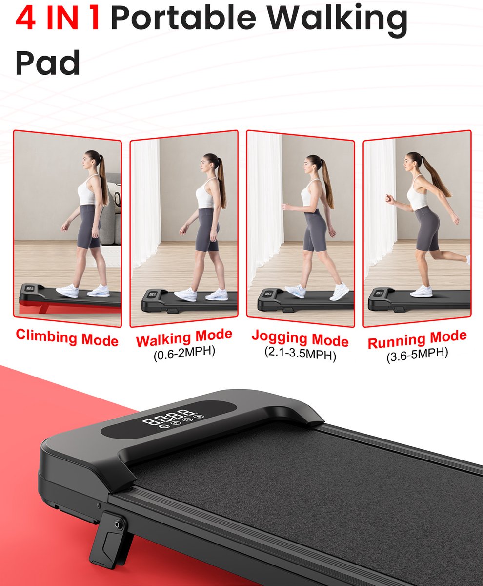 Wat vinden we goed aan de 4SMOVE Opvouwbare Loopband 4-in-1 2,5PK