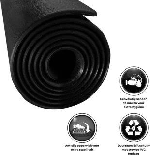 Wat vinden we goed aan de AJ-Sports Vloermat voor loopbanden Zwart