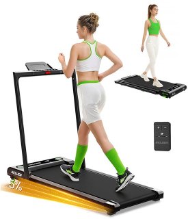 Compacte en stille opvouwbare loopband met helling — ideaal voor wandelen en licht joggen