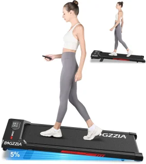 BIGZZIA Draagbare Walkingpad Loopband Zwart
