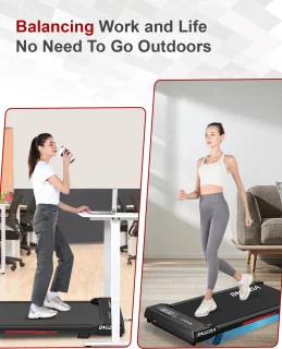 BIGZZIA Draagbare Walkingpad Loopband Zwart