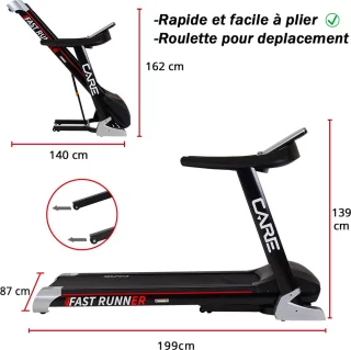 CARE FAST RUNNER loopband 22 km/u KINOMAP