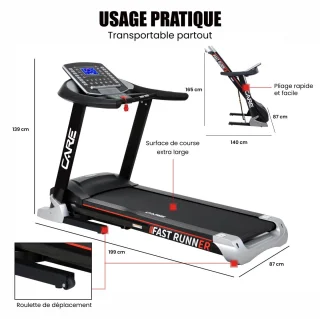 CARE FAST RUNNER loopband 22 km/u KINOMAP