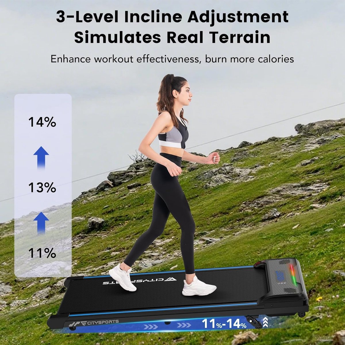 Wat vinden we goed aan de CITYSPORTS Elektrische Loopband Walking Pad 1-6 km/h 120KG