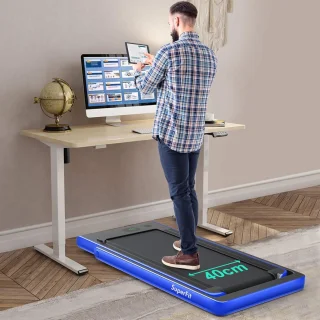COSTWAY Walking Pad 2-in-1 Loopband Model 1 Blauw