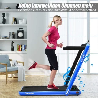 COSTWAY Walking Pad 2-in-1 Loopband Model 1 Blauw
