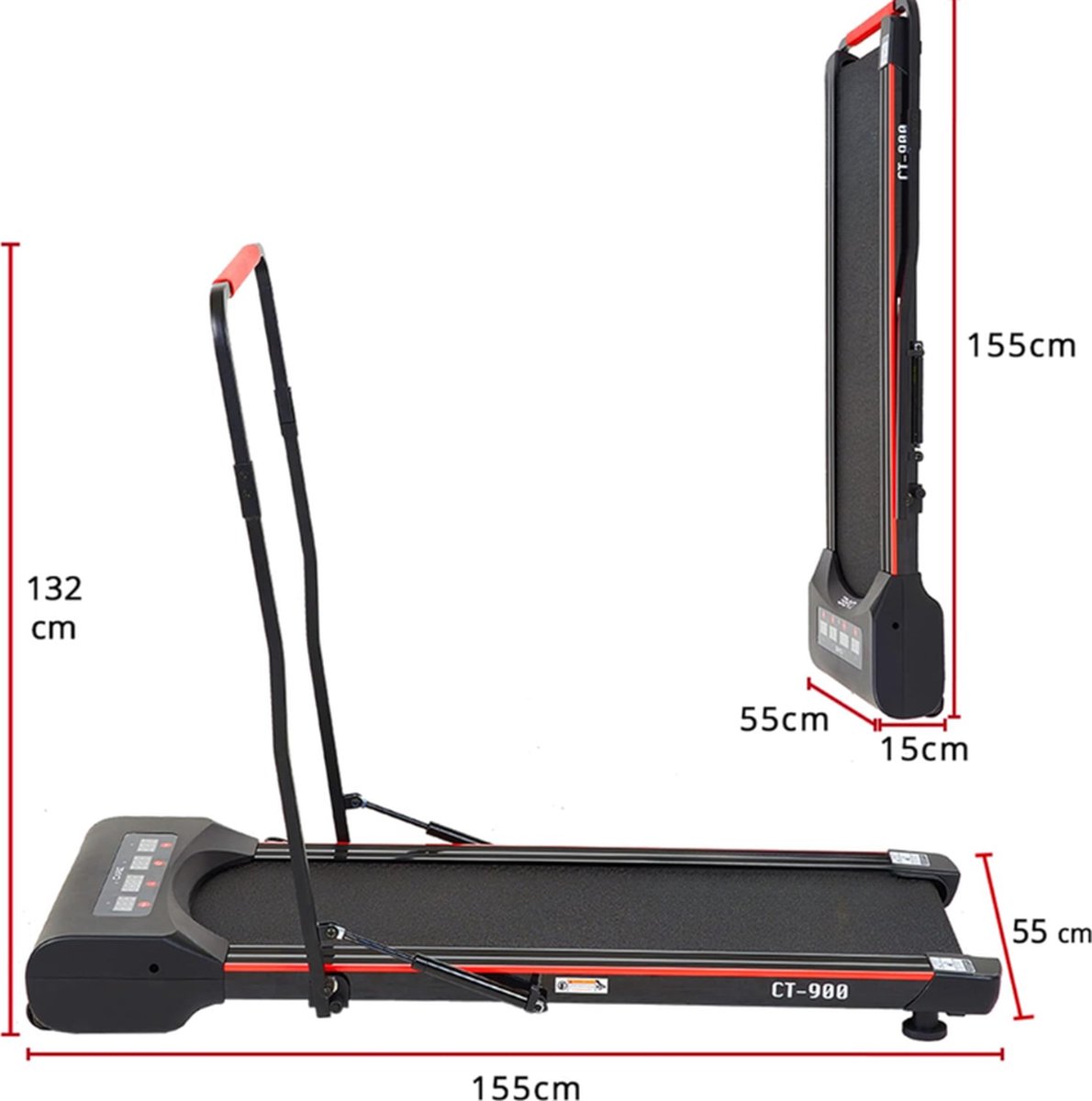 CT 900 Gemotoriseerde Opvouwbare Loopband