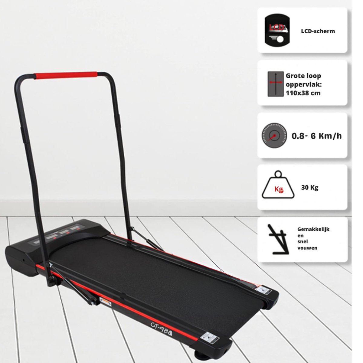 CT 900 Gemotoriseerde Opvouwbare Loopband