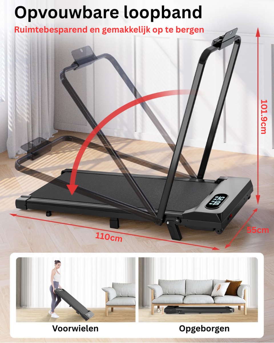 Wat vinden we goed aan de DailySupplies Loopband Inklapbaar Elektrisch Zwart