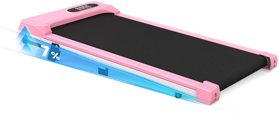 Compact, Krachtig en Stijlvol: De Roze Draagbare Loopband voor Thuis en Kantoor