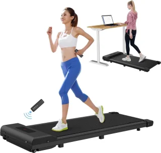 Draagbare elektrische loopband zwart 1-10 km/u