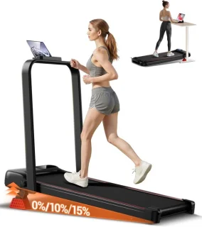 Draagbare opvouwbare loopband, zwart