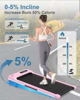 Elektrisch Opvouwbare Loopband 3-in-1 Roze